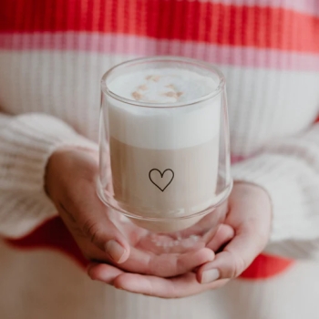 Double Wall Jar with Heart, Heart Jar 300ml
