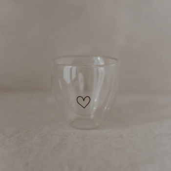 Double Wall Jar with Heart, Heart Jar 100ml
