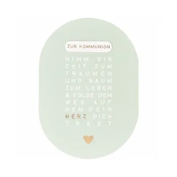 räder „Heilige Karte“ zur Kommunion – Edle Glückwunschkarte mit Goldprägung & Transparentpapier