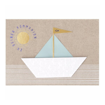 Glückwunschkarte zur Kommunion – Boot von Räder