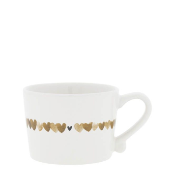 Tasse, Cup small „Small Hearts Allround Brown“ – von Bastion Collections (8,5x7x6 cm)