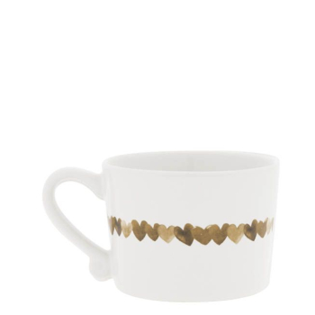 Preview: Tasse, Cup small „Small Hearts Allround Brown“ – von Bastion Collections (8,5x7x6 cm)