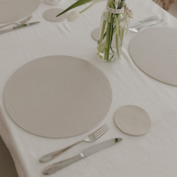 Preview: Wendbares Plazset "Herz" creme von Eulenschnitt