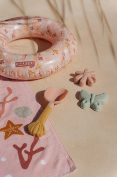 Little Dutch Strandset 3-teilig „Flowers“ – Sandspielzeug mit Schaufel & Sandformen ab 18 Monate
