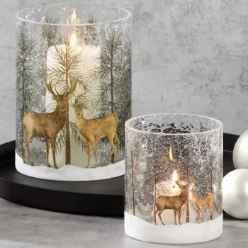 Preview: Windlicht "Akron" Hirsche von Kaheku