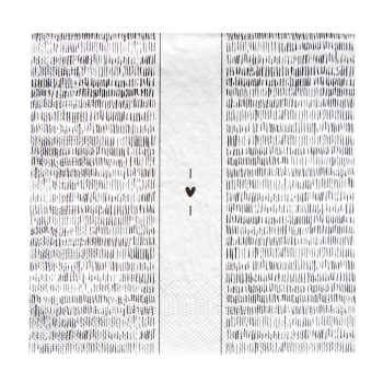 Napkins Large "Stripes/Food" by Bastion Collection