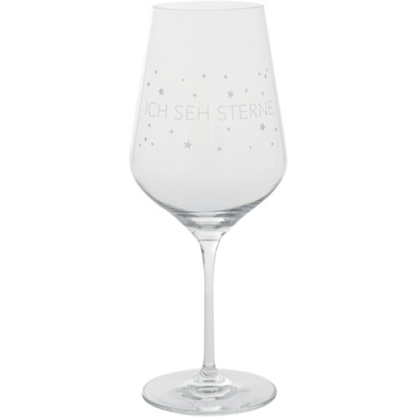 Räder Design Weinglas „Ich seh Sterne“ – Edles Wein-Glas mit Gold-Brillantdruck