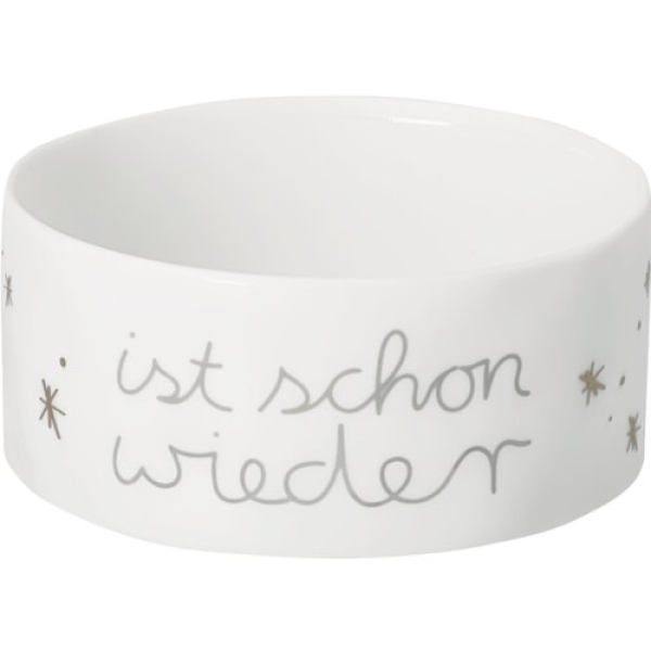 Räder Design Winterlicht „Ist schon wieder Weihnachten?“ – Porzellan-Windlicht mit Gold-Brillantdruck