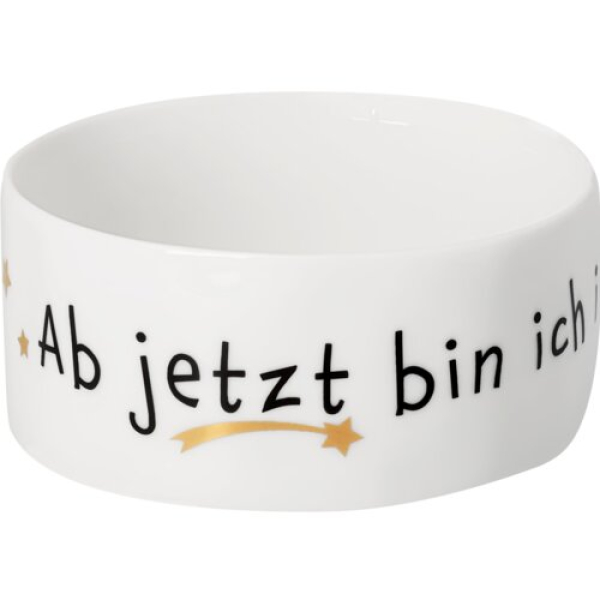 Räder Design Winterlicht „Ab jetzt bin ich in Weihnachtsstimmung“ – Porzellan-Windlicht mit Gold-Brillantdruck