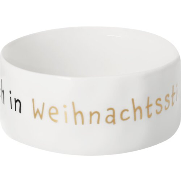 Räder Design Winterlicht „Ab jetzt bin ich in Weihnachtsstimmung“ – Porzellan-Windlicht mit Gold-Brillantdruck