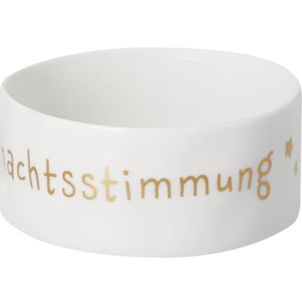 Räder Design Winterlicht „Ab jetzt bin ich in Weihnachtsstimmung“ – Porzellan-Windlicht mit Gold-Brillantdruck