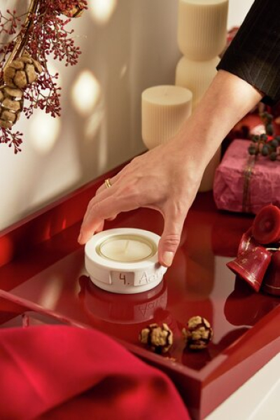 Räder Design Kleines Adventslicht „Advent“ – Porzellan-Teelichthalter mit Gold-Brillantdruck