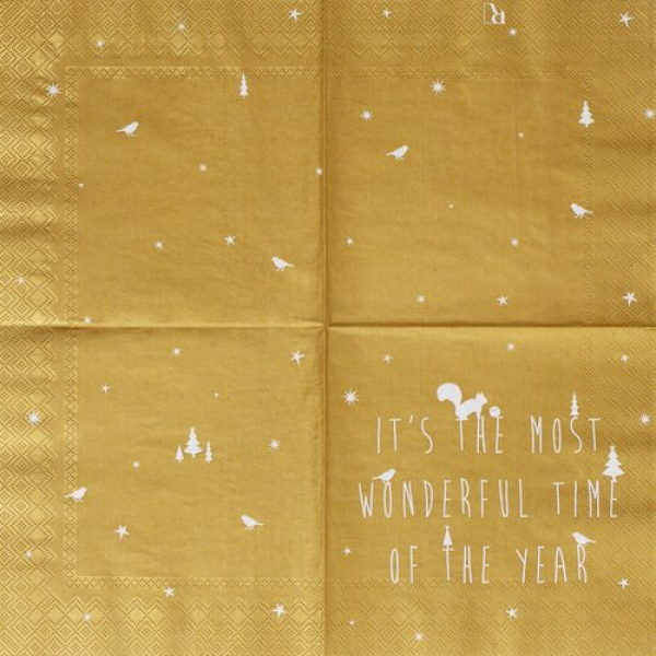 Räder Design Lunch Napkins "It's the most wonderful time of the year" 33x33 cm – 20 Paper Napkins