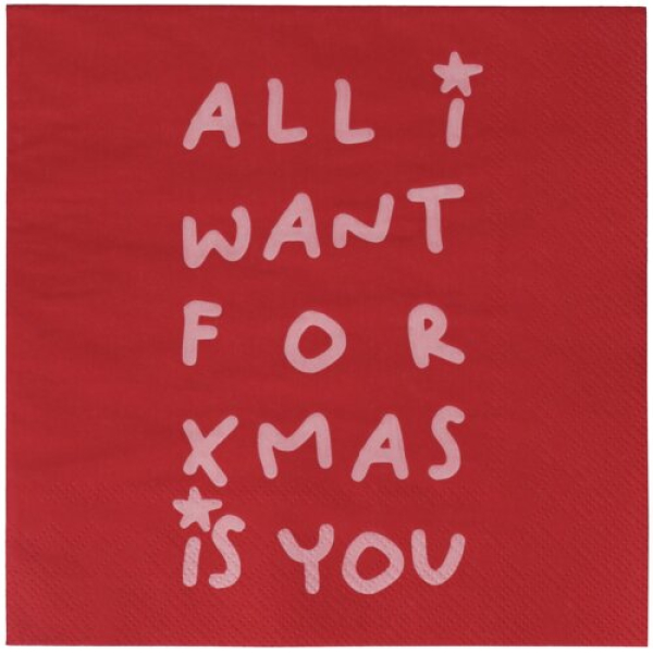 Räder Design Lunchservietten „All I want for xmas is you“ 33x33 cm