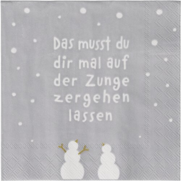 Räder Design Cocktailservietten „Auf der Zunge zergehen lassen“ 25x25 cm