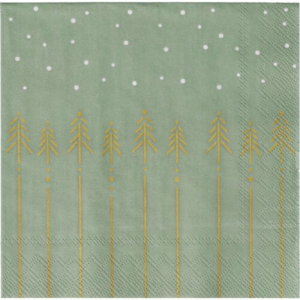 Räder Design Cocktailservietten „Tannen und Schnee“ 25x25 cm