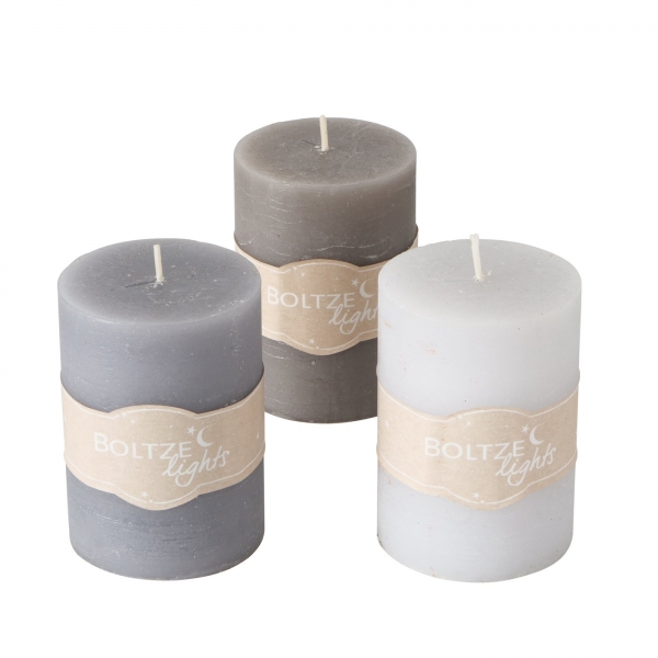 Pillar candle grey