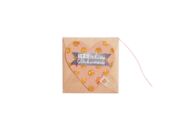 Mini Heart Card. Congratulations