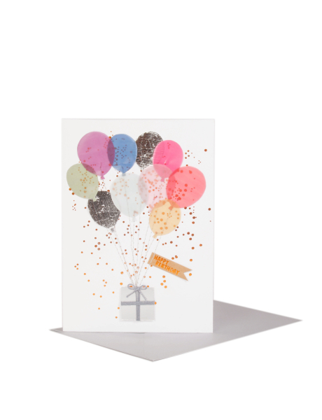 Ballonkarte. Happy Birthday