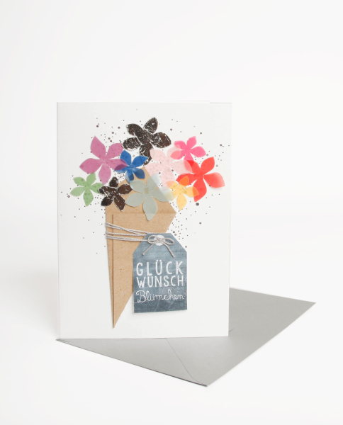 Bouquet card. Congratulations