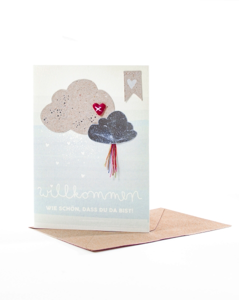 Small miracle card. Cloud. Welcome. by good old friends