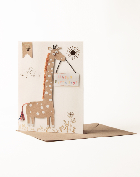 Happy Birthday Card. Giraffe