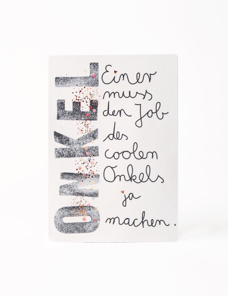Family Postkarte "Onkel"