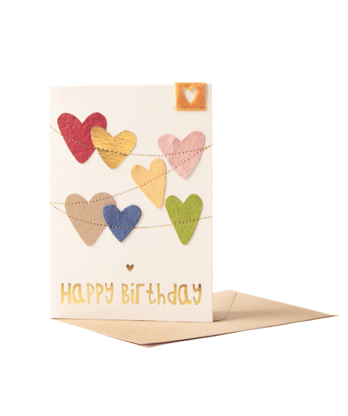 Herzchenkarte. Happy Birthday