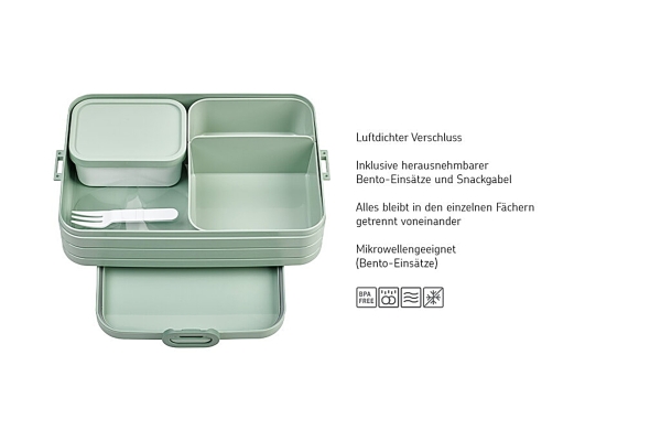 Bento Lunchbox, Lunch Box Large "Nordic Sage"