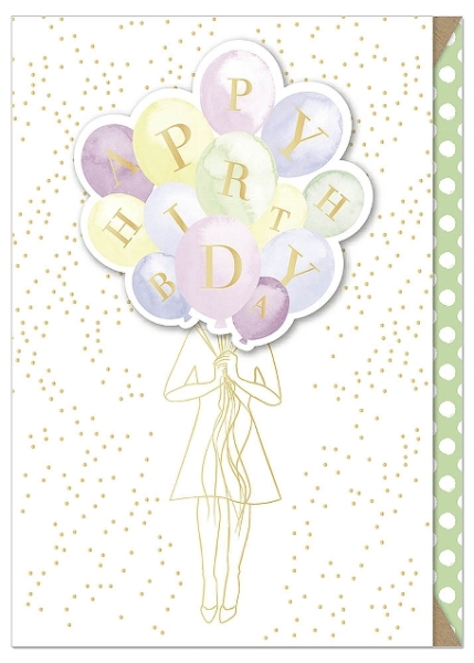 Card "Happy Birthday" balloons