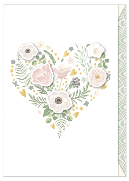 Card "Wedding" Blossom Heart