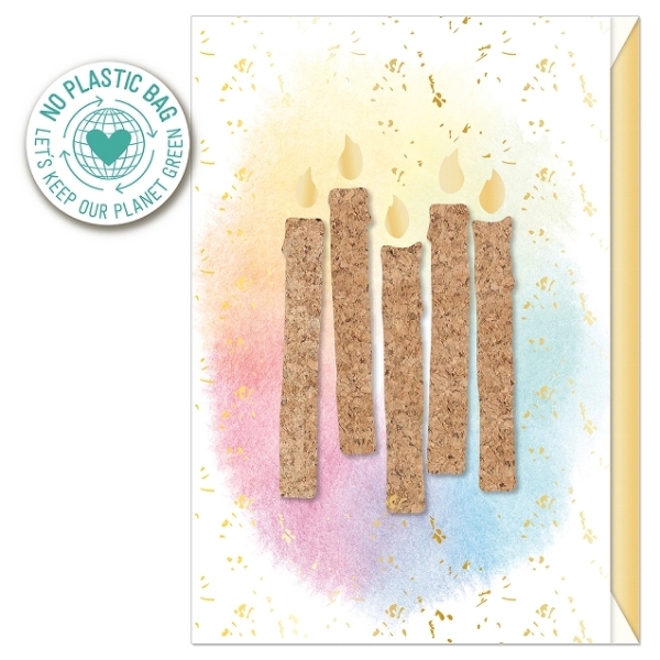 Birthday card with cork
