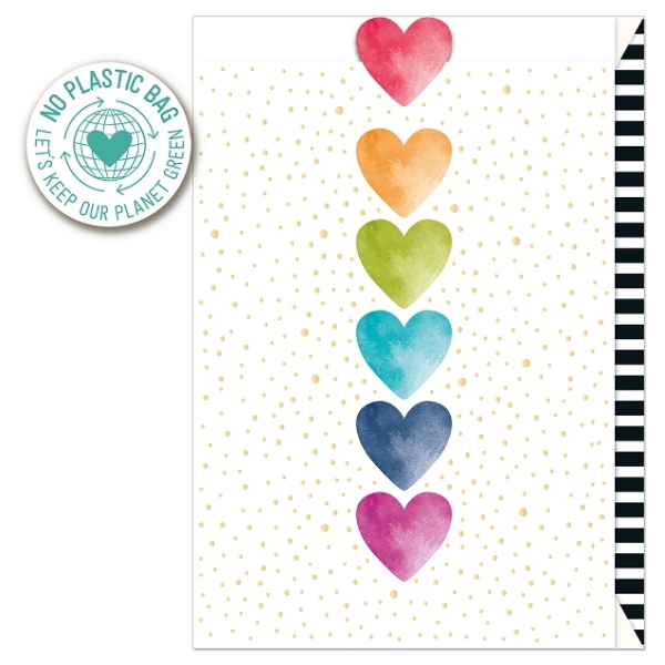 Card "Hearts" colorful