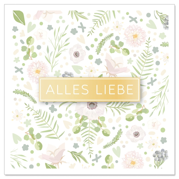 Minicard "Alles Liebe"