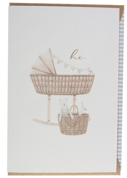 Karte zur Geburt "Babywiege"
