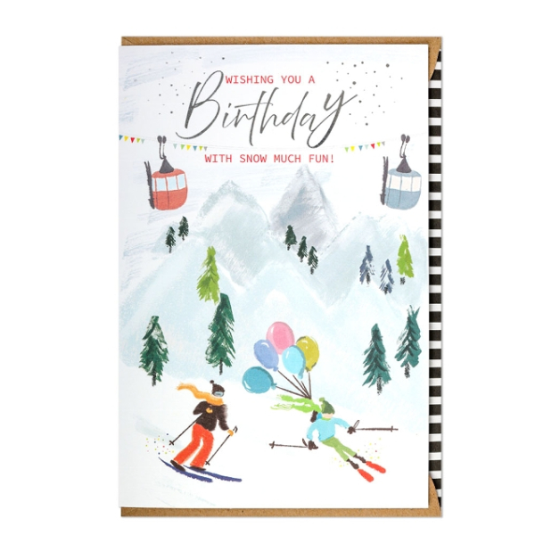 Geburtstagskarte "Skifahrer"