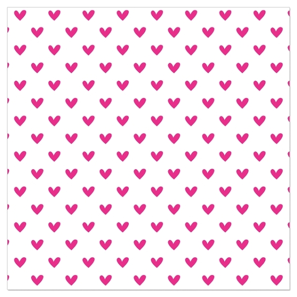 Napkins "Mini hearts pink/white"