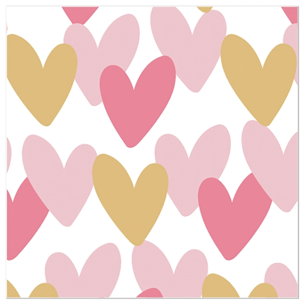 Servietten "Hearts pink gold" von Artebene