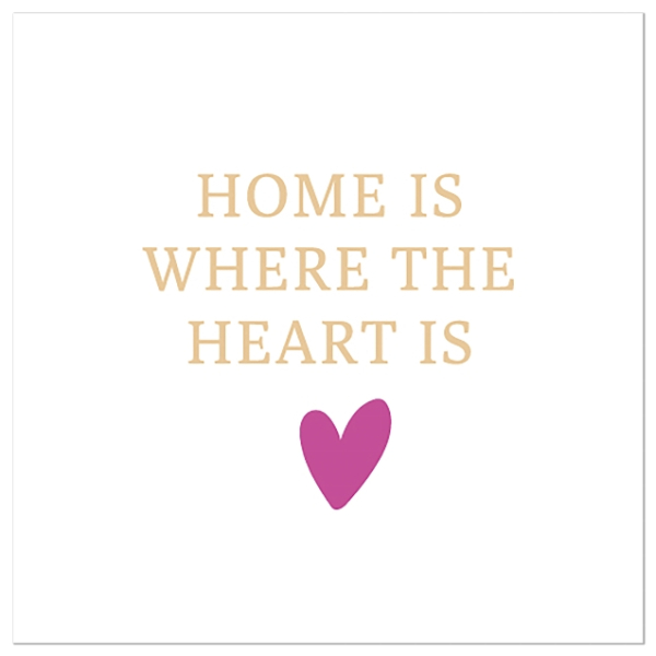 Servietten "Home ist where the heart is" von Artebene
