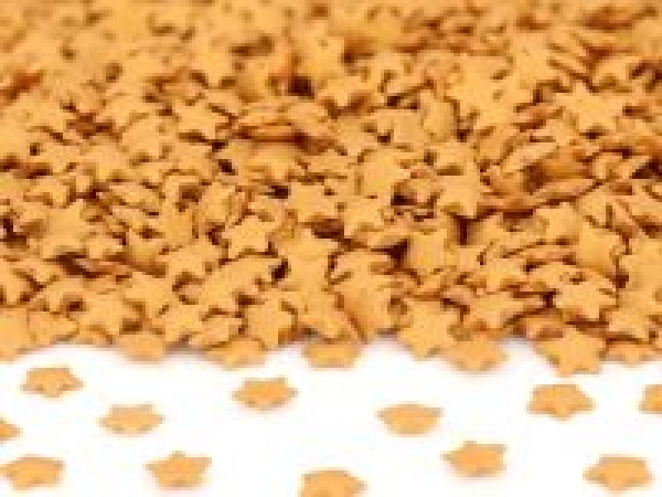 Edible scattered décor "Stars Mica" gold