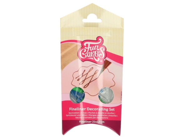 Fine piping nozzles and piping bags set