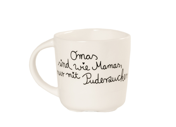 Porzellantasse mit Spruch & Herzboden – Edle Tasse für Oma