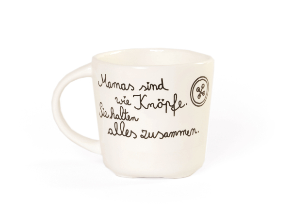 Porzellantasse mit Spruch & Herzboden – Edle Tasse für Mama