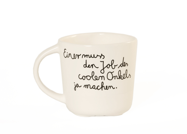 Porzellantasse mit Spruch & Herzboden – Edle Tasse für den Onkel