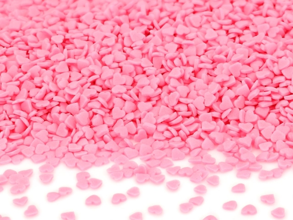 Streudekor Zuckerperlen "Mini Herzen" rosa