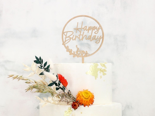 Cake Topper "Happy Birthday"