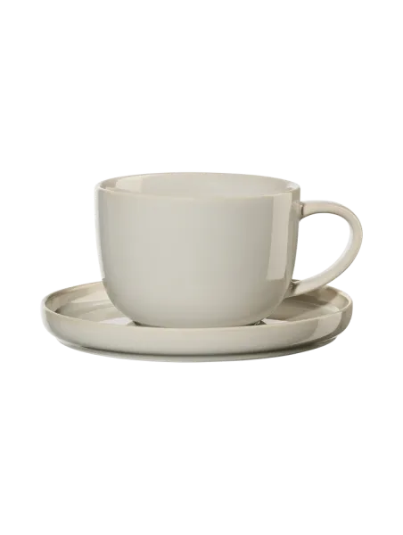 ASA Selection Tea Cup with Saucer Coppa – Color: Tofu (Light Beige)