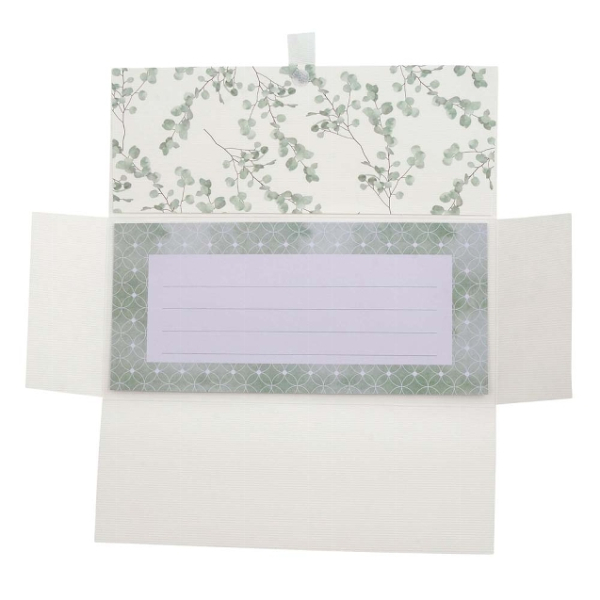 Gutscheinkuvert, Geschenkumschlag Eukalyptus