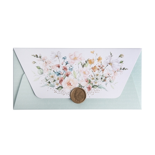 Voucher envelope, gift envelope "Wild Rose Bouquet"