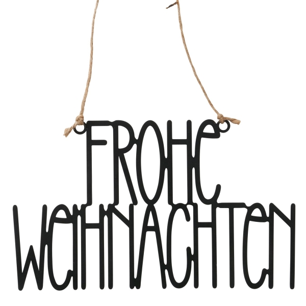 Schild "Frohe Weihnachten"